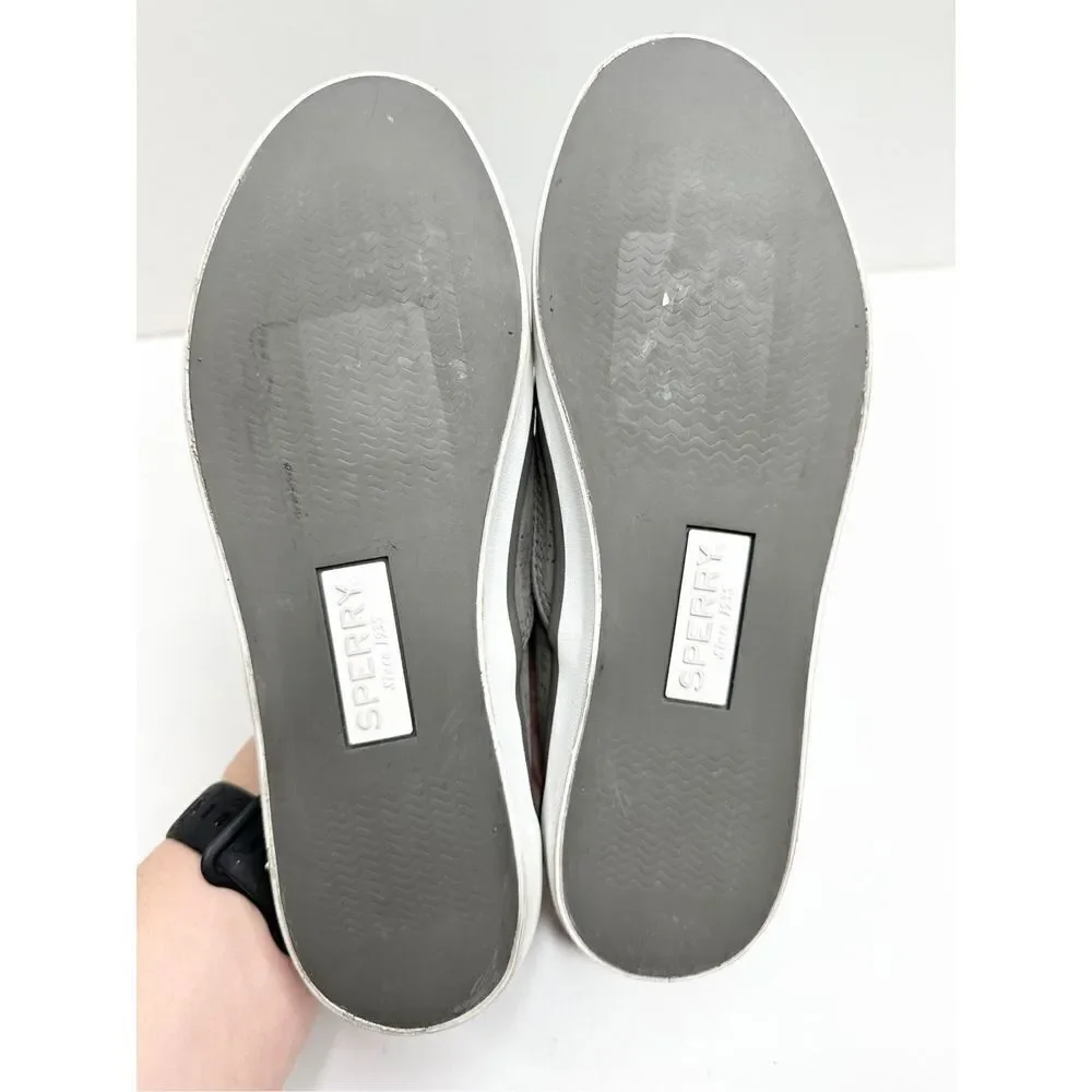 Sperry Sneakers‎ Womens Size 6 Gray Slip On Sailor Twin Core Memory Foam Casual